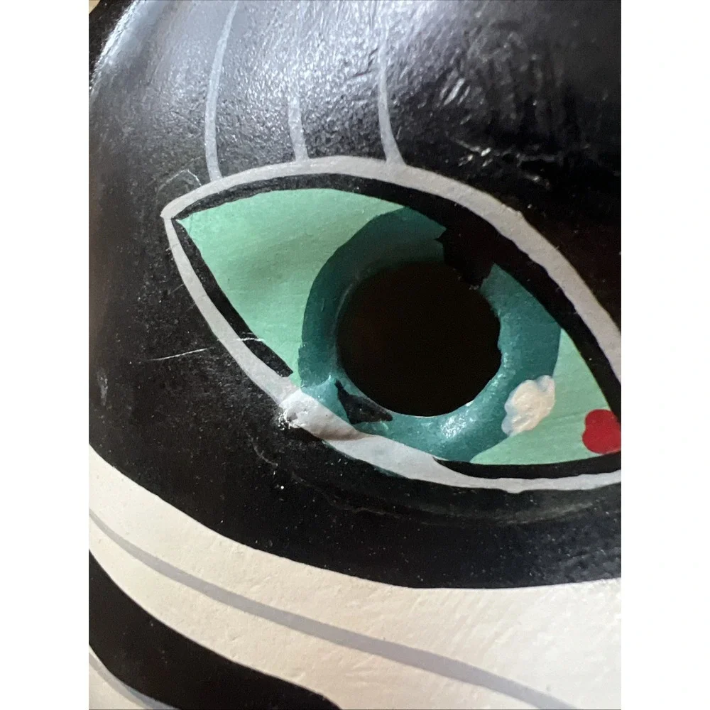 Vintage Rare Korean Folk Cat Mask Paper Mache